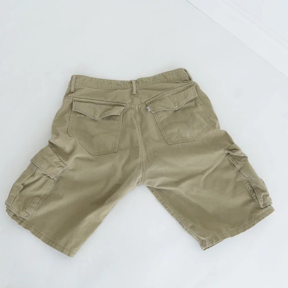 Levi's Tan White Tab Tag 100% Cotton Sku# Wpl 423 Cargo Shorts Size  33 - Picture 9 of 10